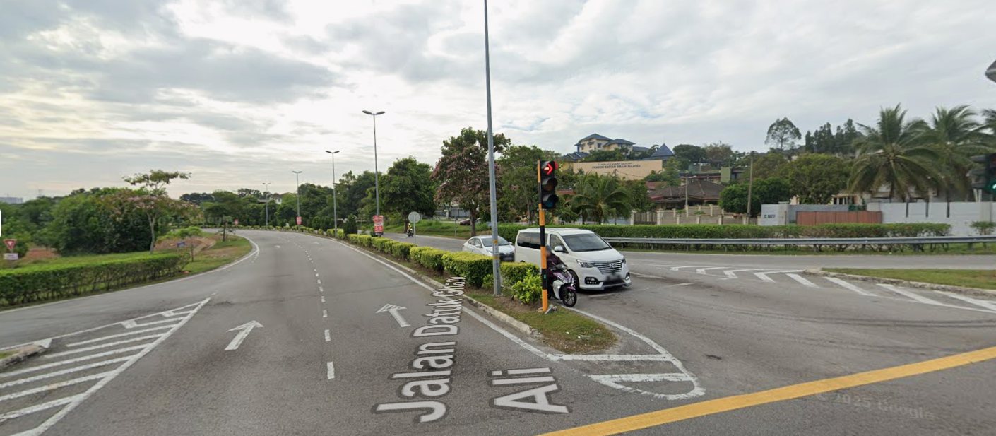 Completed road at Jalan Datuk Ghani Ali