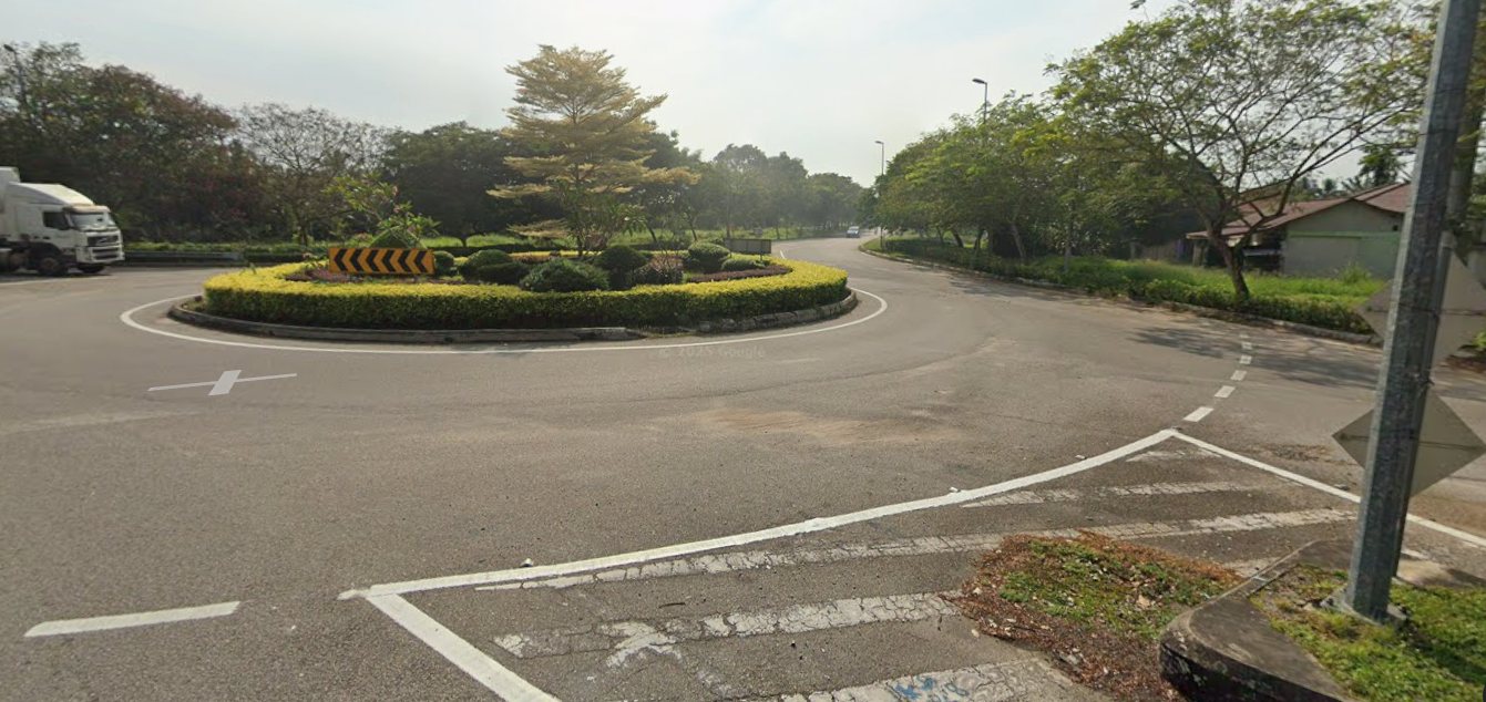 Roundabout on Jalan Tebing Tinggi